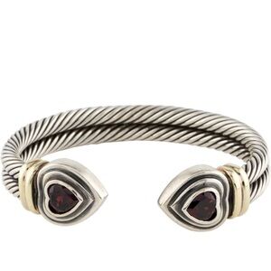 David Yurman Silver Bracelet with Dark Accents